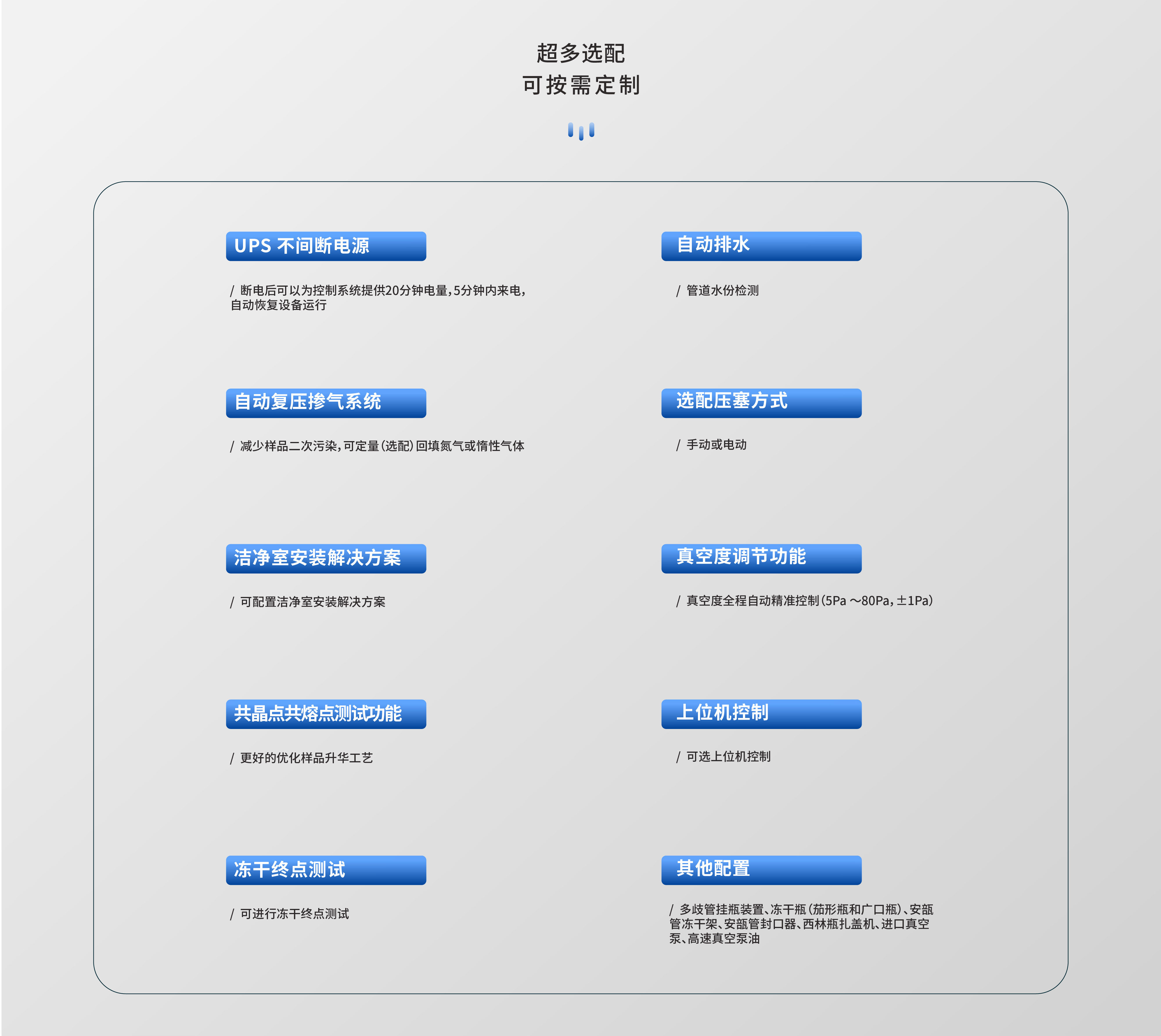 超多选配 可按需定制